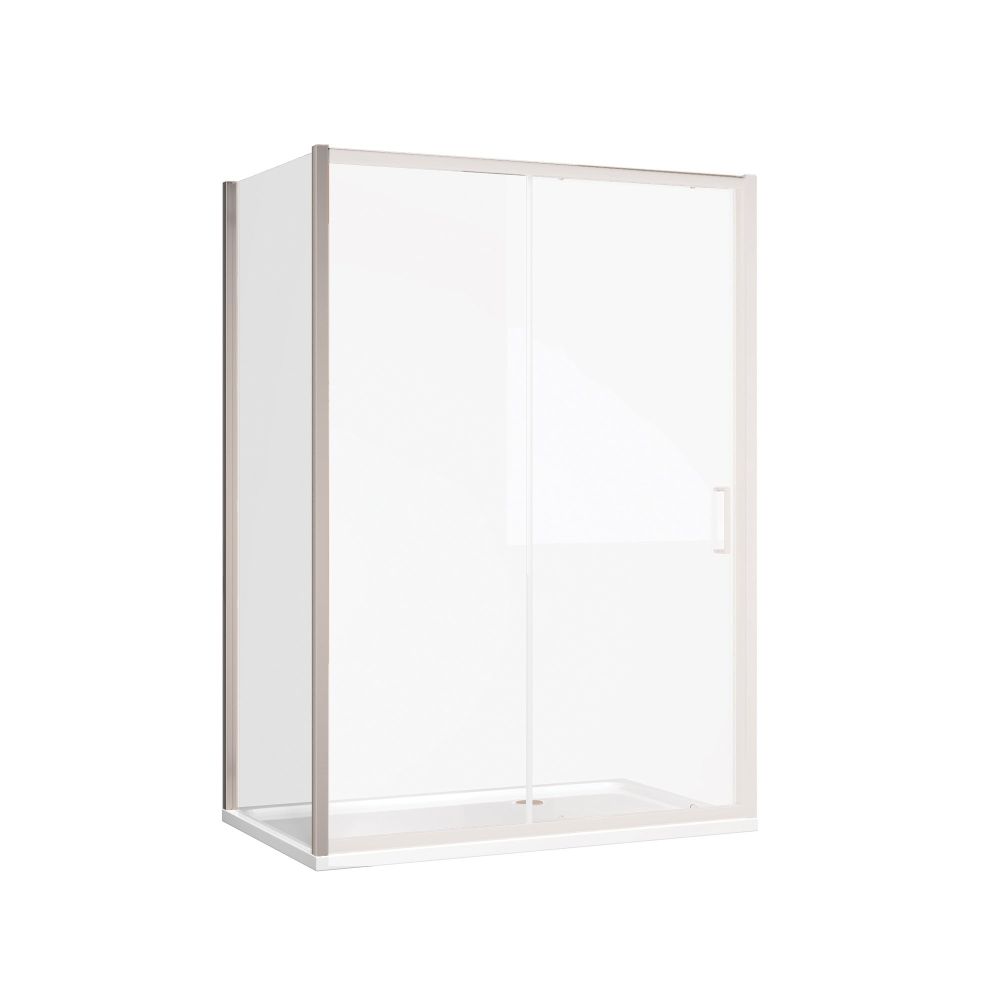 Fabio Brushed Nickel Shower Side Panel
