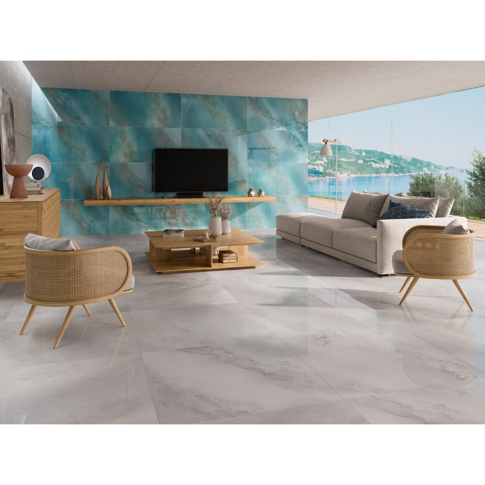 Saigon Aqua Polished Porcelain Tile 1200x600mm