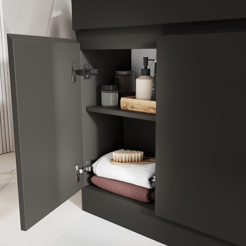 Hudson Charcoal Combination Vanity Basin & WC Unit 1000mm