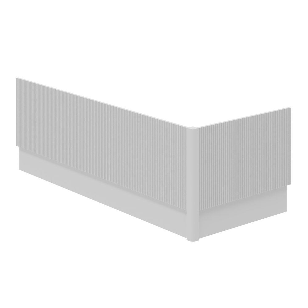 Soar Matt White Ribbed End Bath Panel & Corner Post