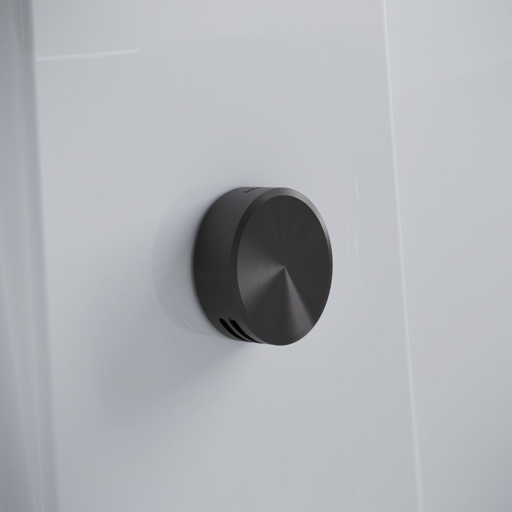 Aqualisa S1 Gunmetal Smart Digital Shower Triple Outlet (Slide Rail Kit with Bath Filler and Fixed Wall Head) Gravity Pumped