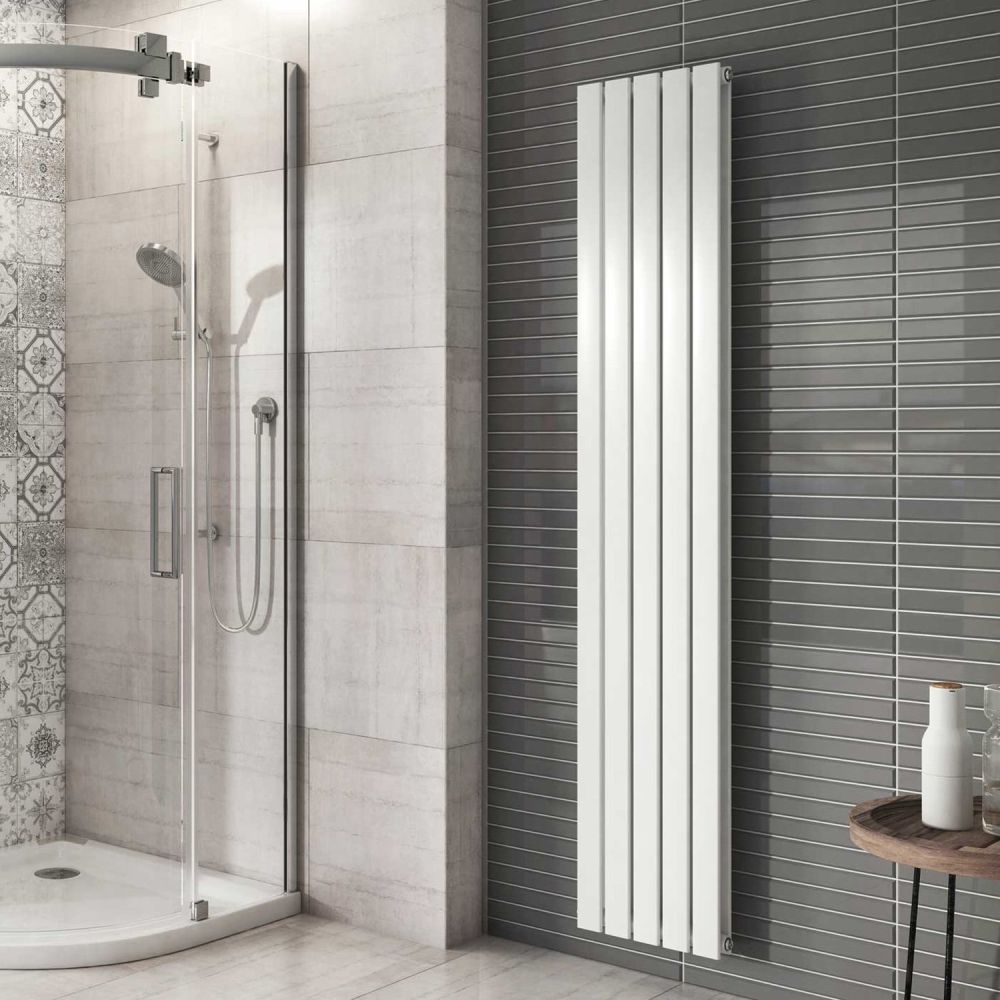 Perth White Double Vertical Flat Panel Radiator 1800x340mm