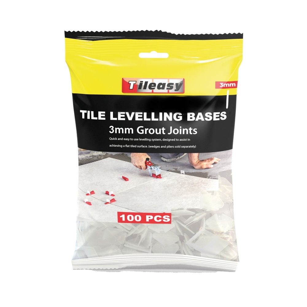 Tileasy 3mm Tile Levelling Bases (Pack of 100)