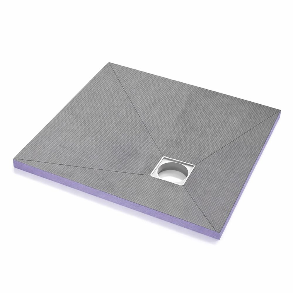 Jackoboard Aqua Flat Offset Drain Wetroom Tray 1000x1000mm