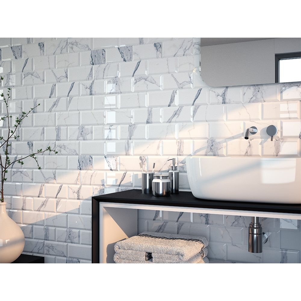 Metro Calcata Gris Ceramic Brick Tile 100x200mm