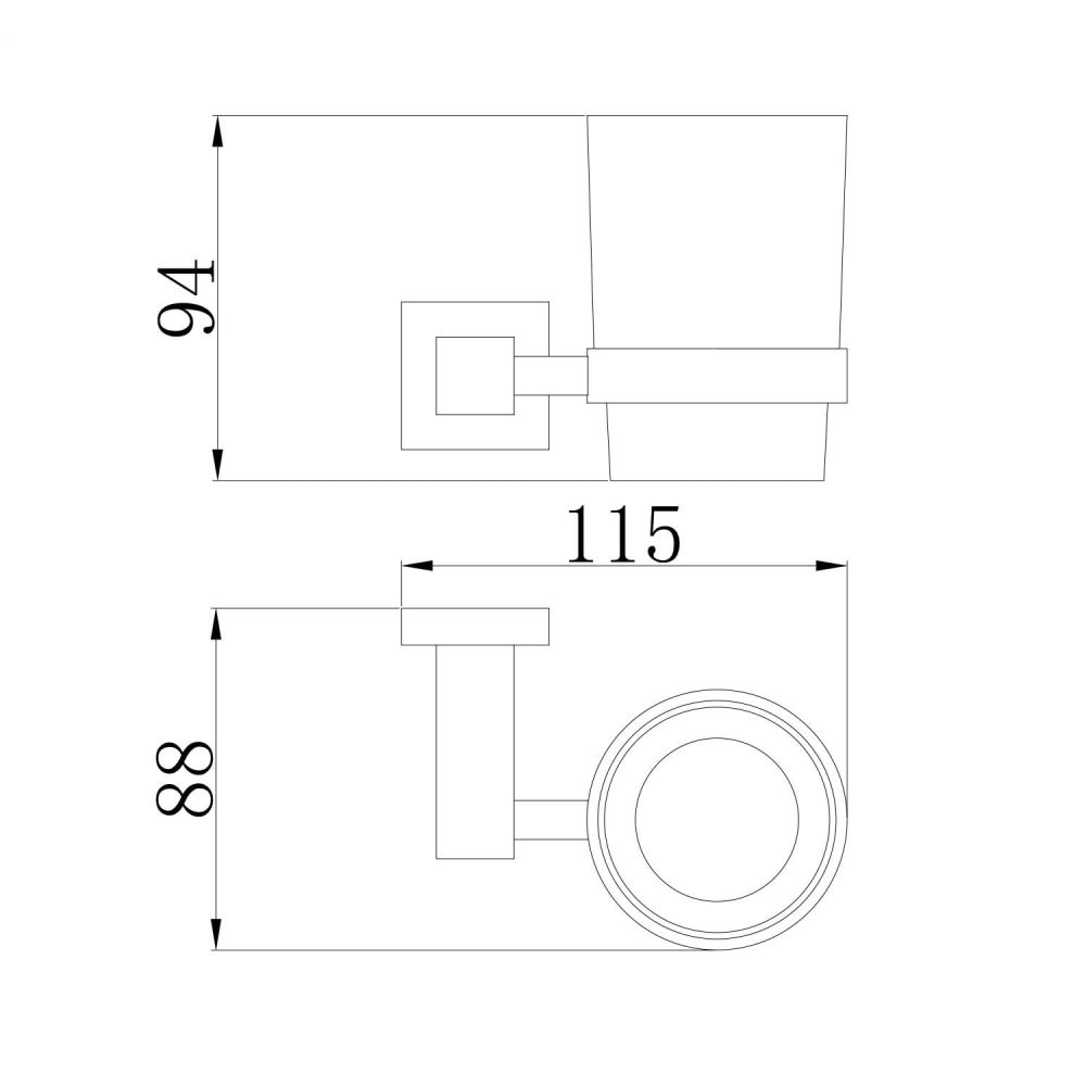 Quad Chrome Ceramic Tumbler Holder