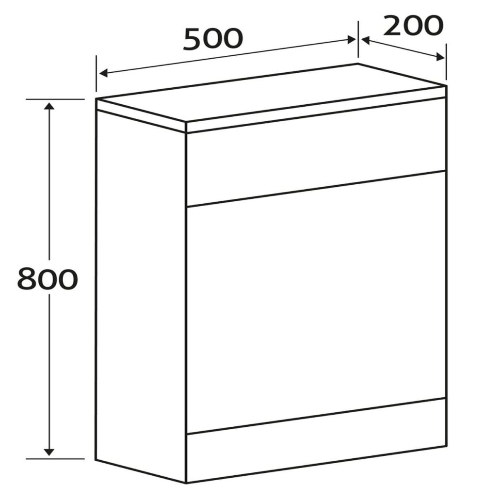 Winslow Light Sawn Oak Effect WC Unit