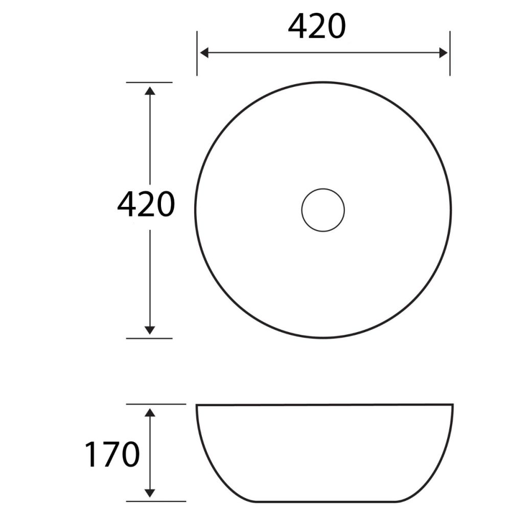 Sphere Black Countertop Bowl Basin