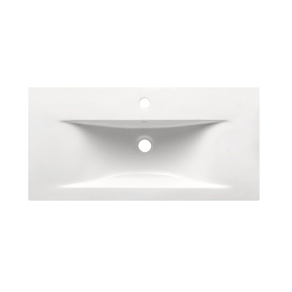 Nante Gloss White Wall Hung Vanity Unit with Ceramic Basin 800mm