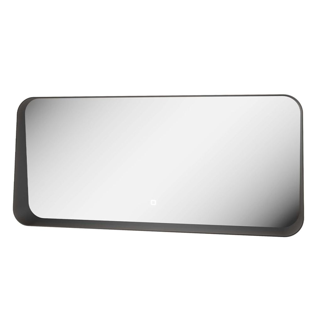 Maine Black Framed Backlit LED Heated Mirror 1200x550mm