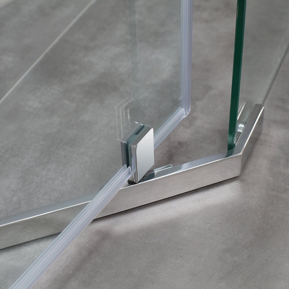 Penta Chrome Frameless Shower Enclosure 900x900mm
