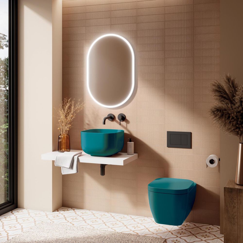 Verity Menta Gloss Square Countertop Basin