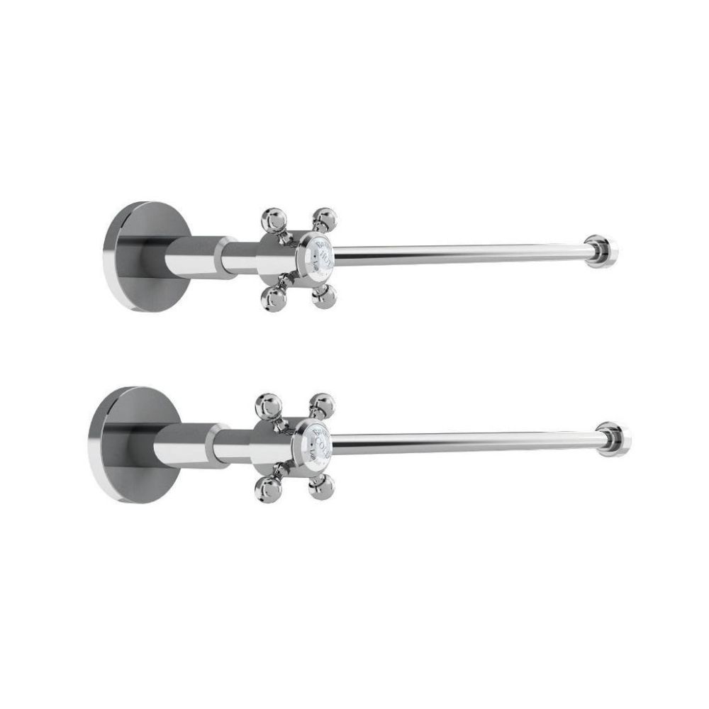 Burlington Chrome Basin Tap Shut Off Valves (Hot/Cold)