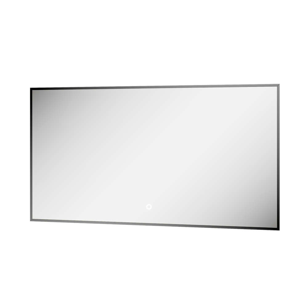Rione Gunmetal Rectangular Backlit LED Heated Mirror 850x550mm