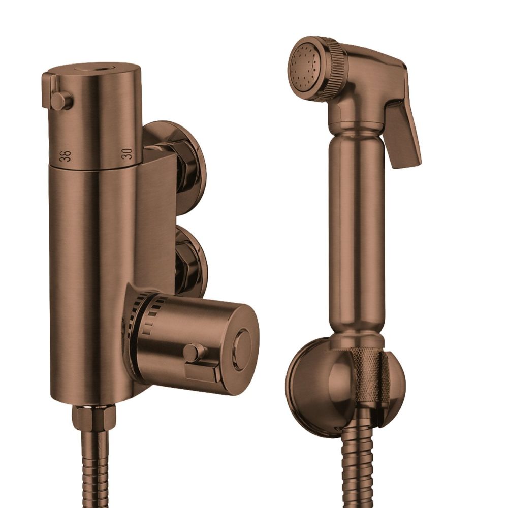 Brushed Bronze Douche Thermostatic Mixer Valve