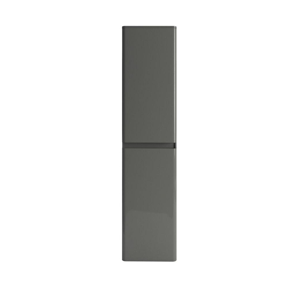 Neon Gloss Titanium Grey Wall Mounted Tall Storage Cabinet (2)