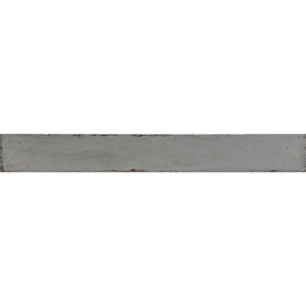 Capri Grey Gloss Ceramic Brick Tile - 400x50mm