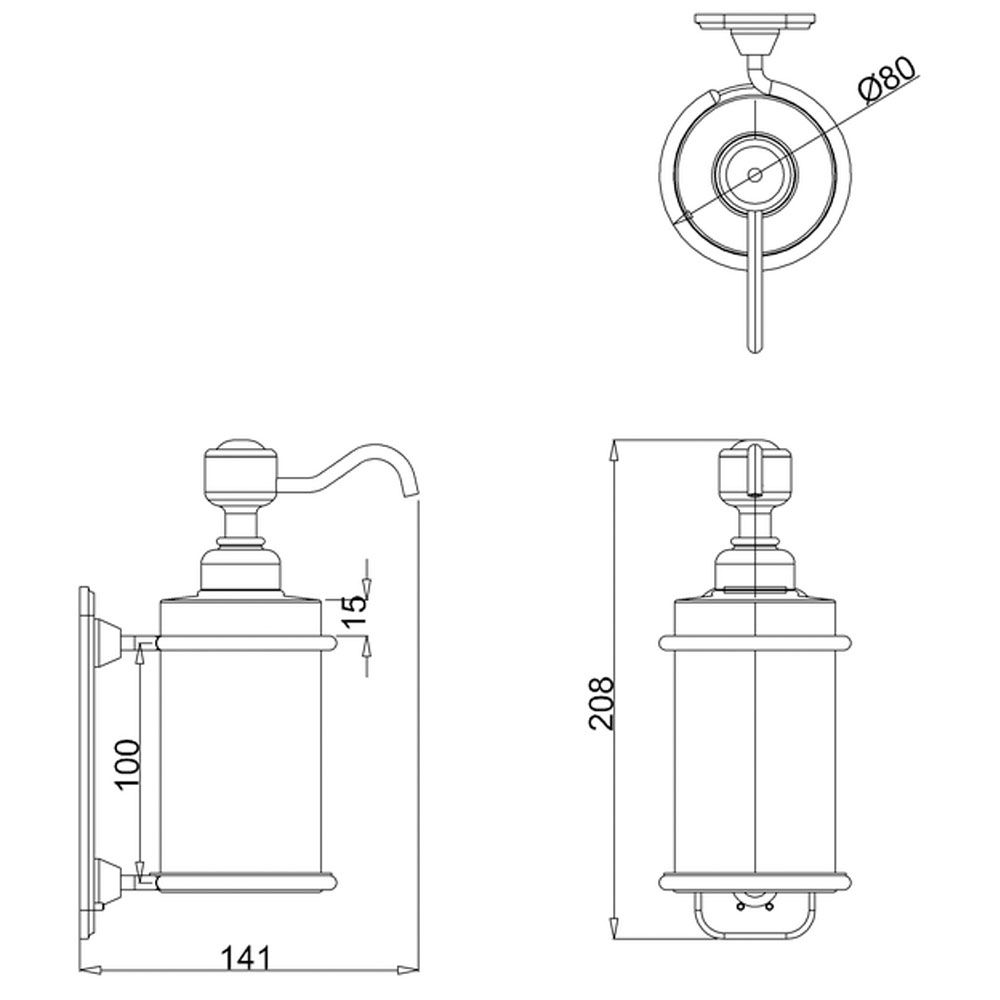 Burlington Chrome Single Soap Dispenser