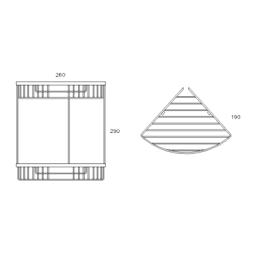 Chrome Double Corner Shower Basket
