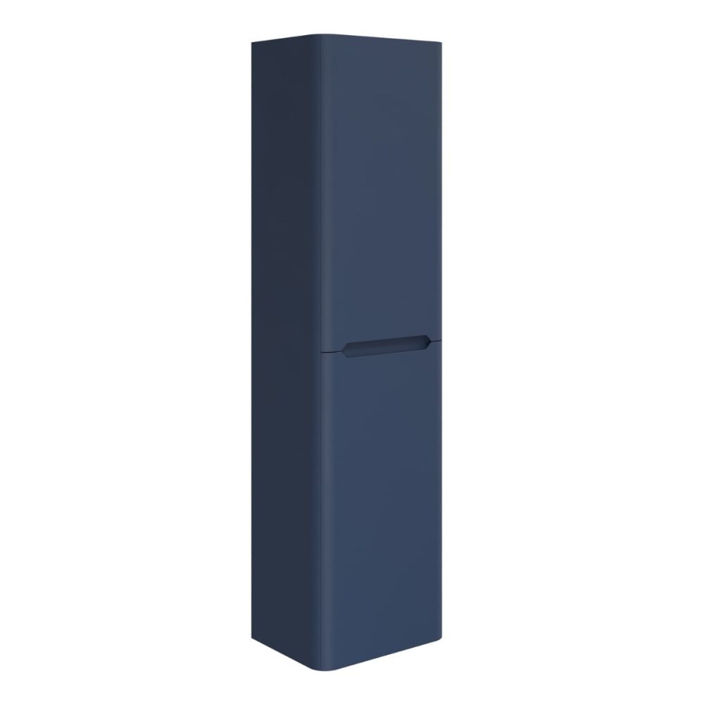 Ellis Royal Blue Wall Hung Tall Bathroom Storage Unit