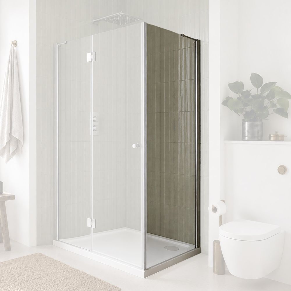 Glyn Chrome Frameless Shower Side Panel