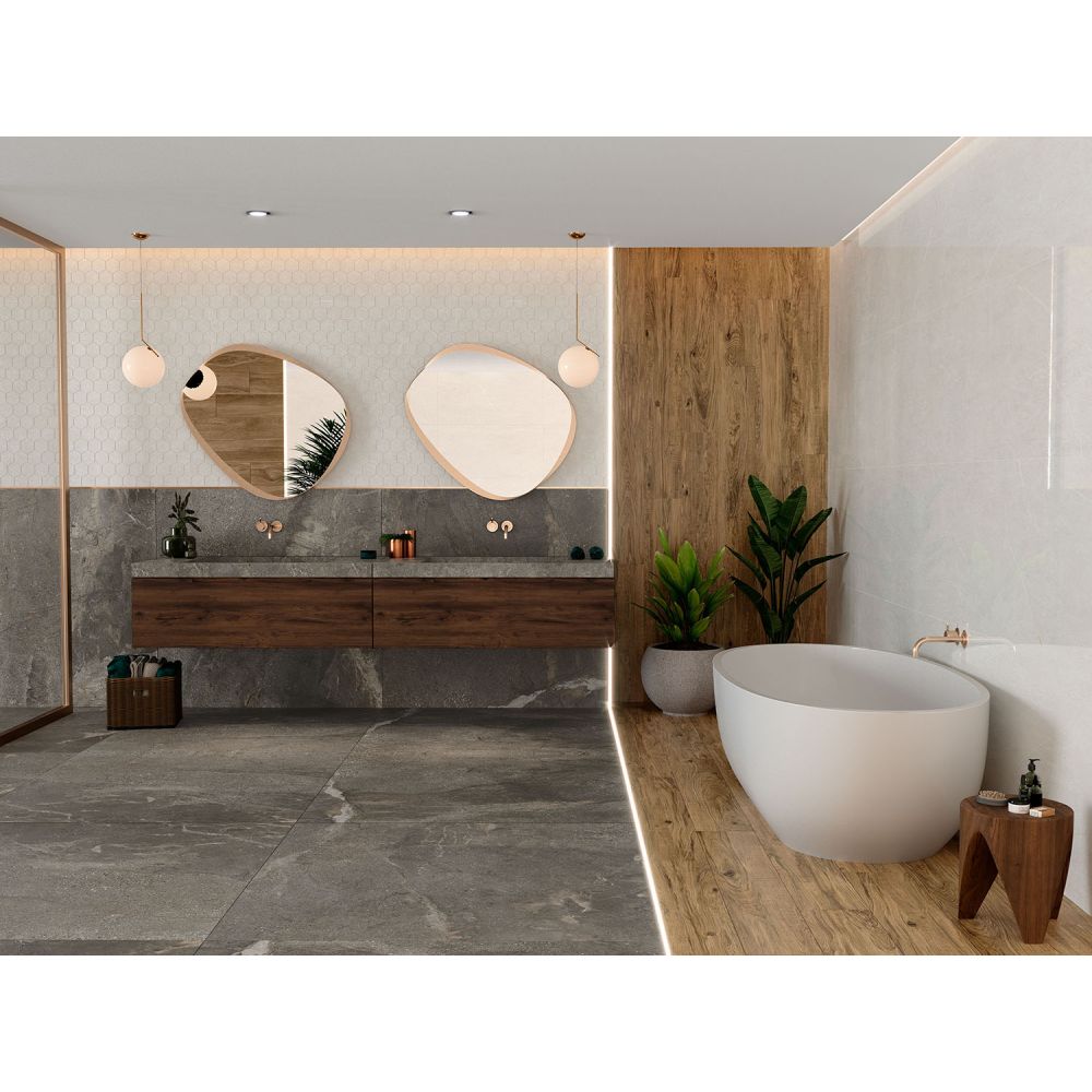 Zoltan Graphite Stone Effect Matt Porcelain Tile 1200x1200mm