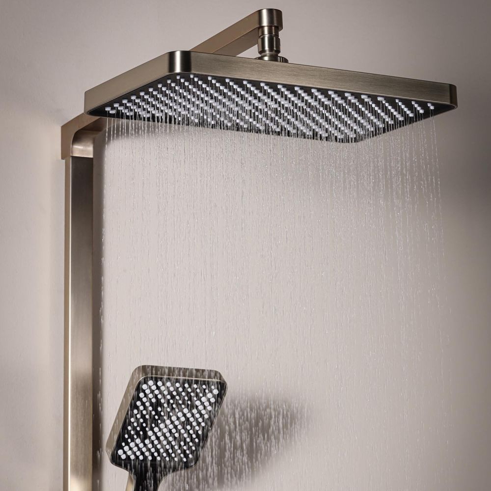 Flint Champagne Gold Thermostatic Shower Pack