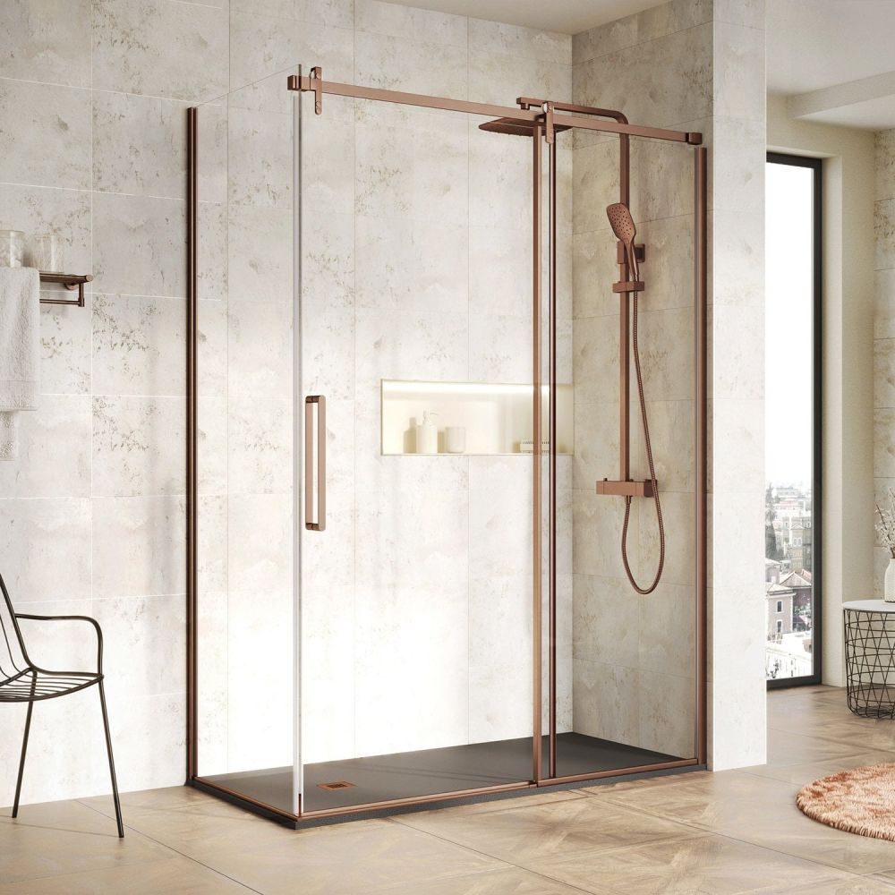 Ryland Brushed Bronze Shower Side Panel