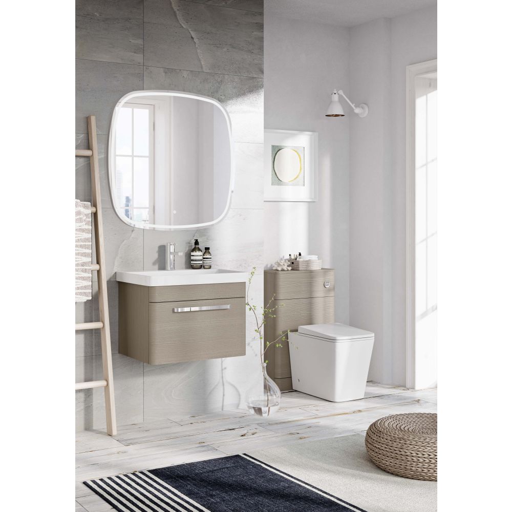 Esk Textured Stone Grey WC Unit