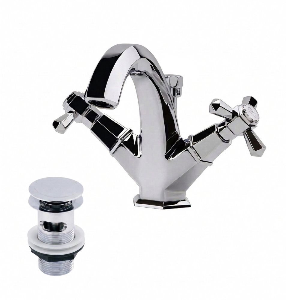 Adonis Chrome Basin Mono Tap & Waste