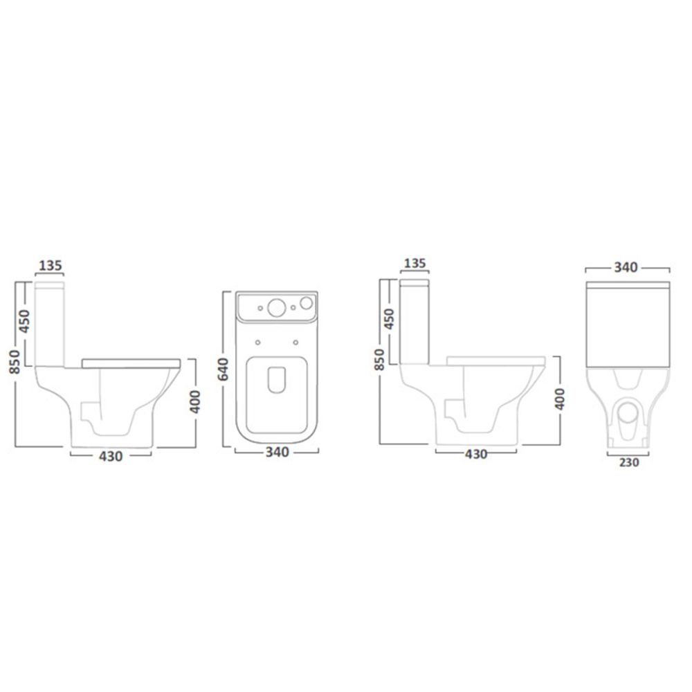 Tavistock Structure Open Back Closed Coupled Toilet with Soft Close Seat
