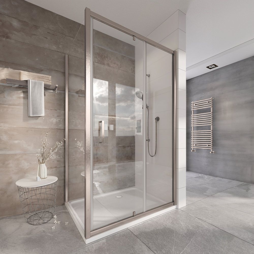 Fabio Brushed Nickel Shower Side Panel