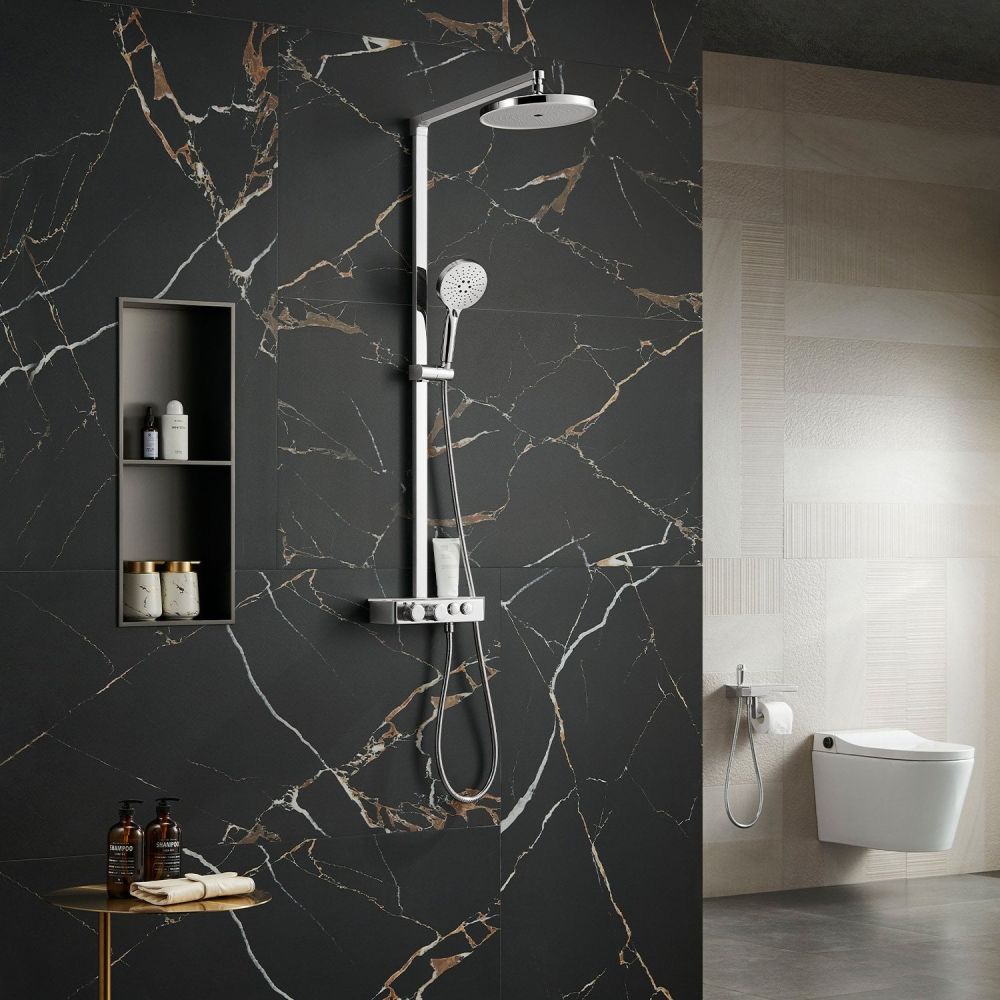 Manisa Chrome Thermostatic Shower Pack