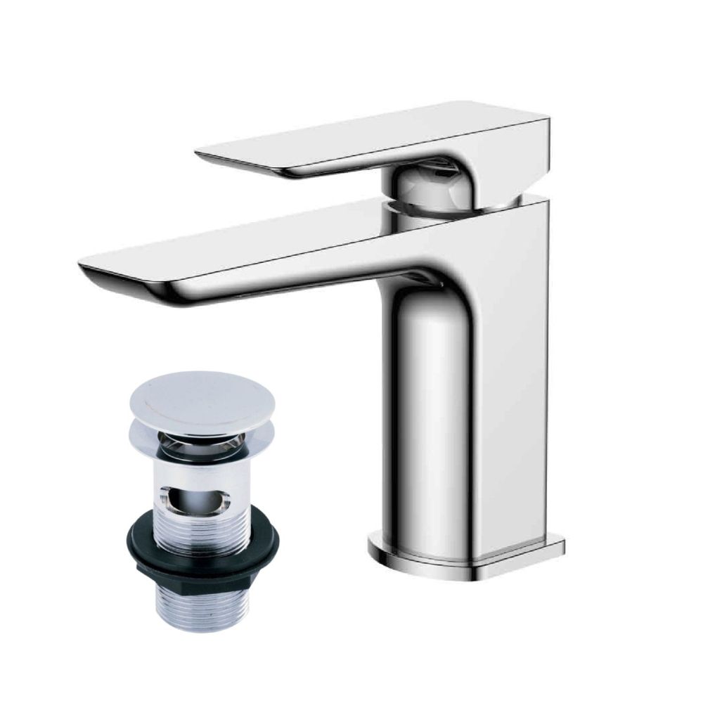 Zena Chrome Basin Mixer Tap & Waste