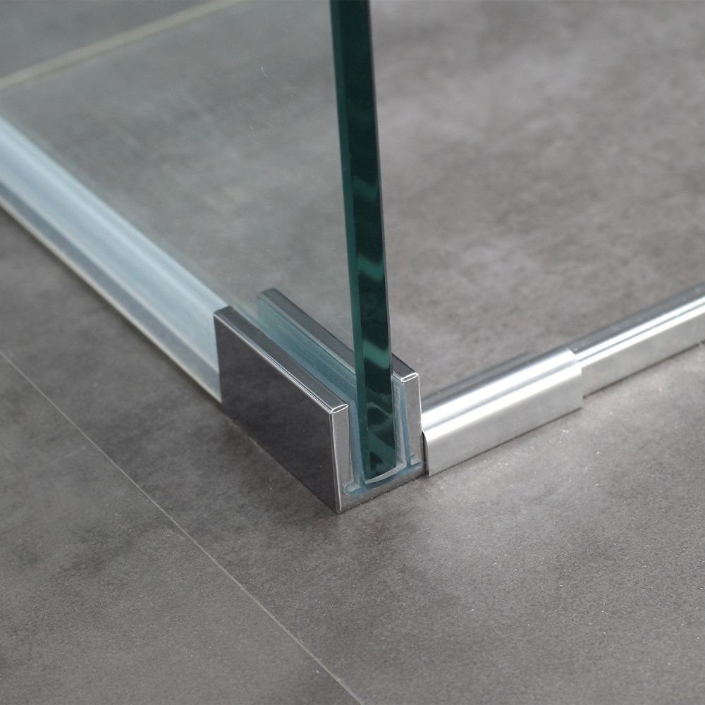 Solet Chrome Sliding Shower Door 1200mm Frame Detail
