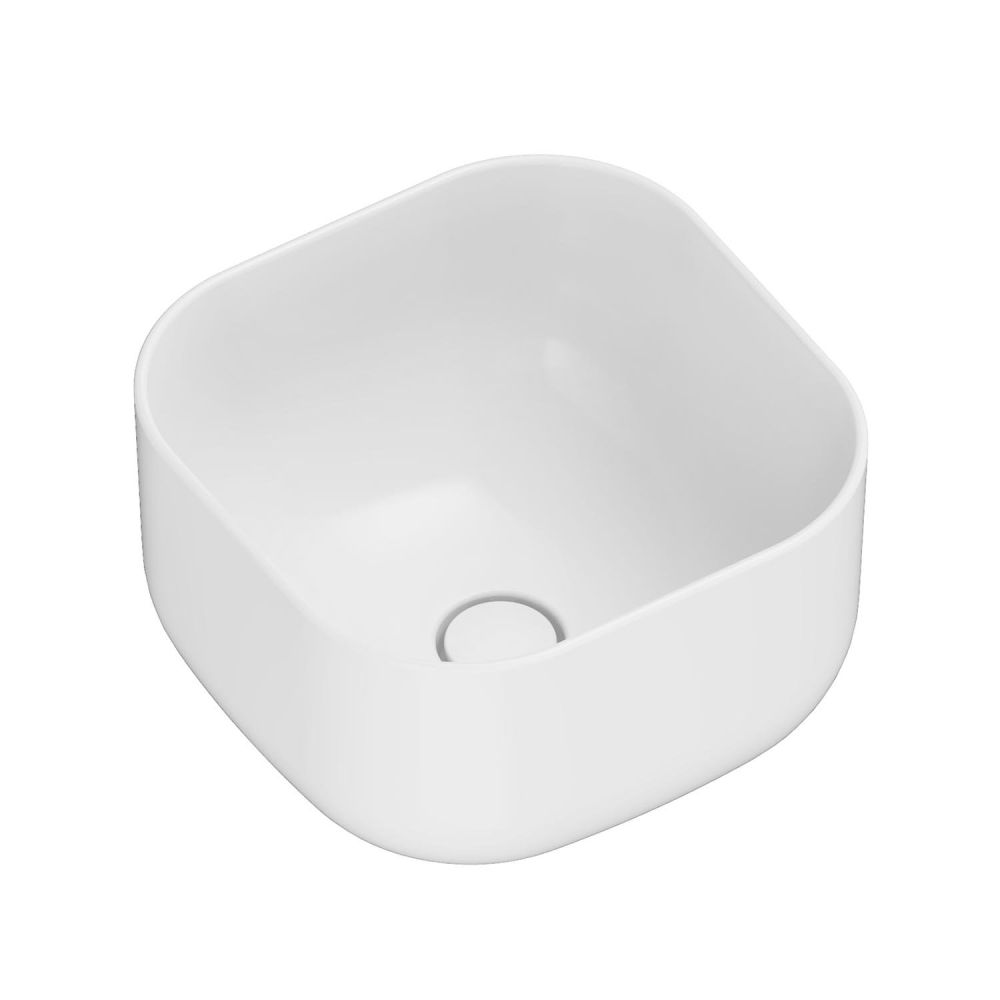 Micheli Gloss White Square Countertop Basin
