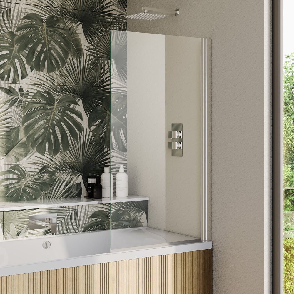 Moxby Chrome Pivot Single Bath Screen