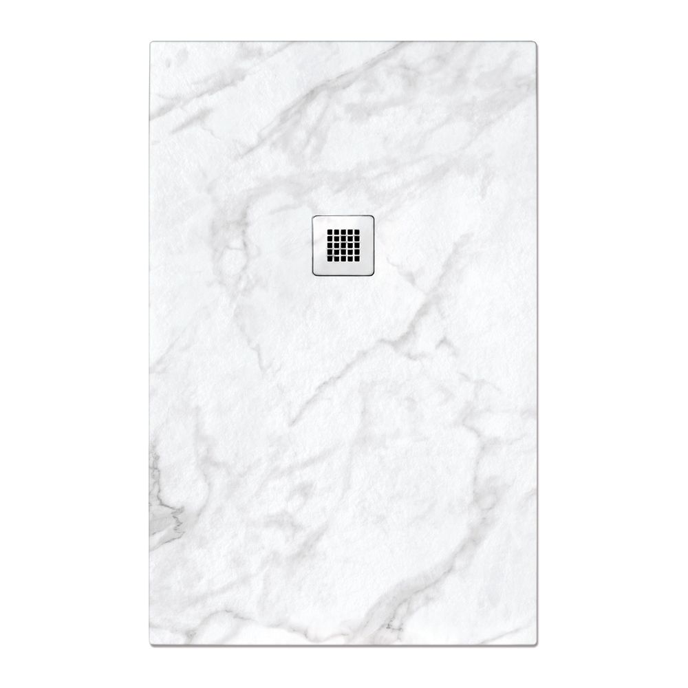 Peoria Arabesco White Marble Shower Tray 1600x800mm