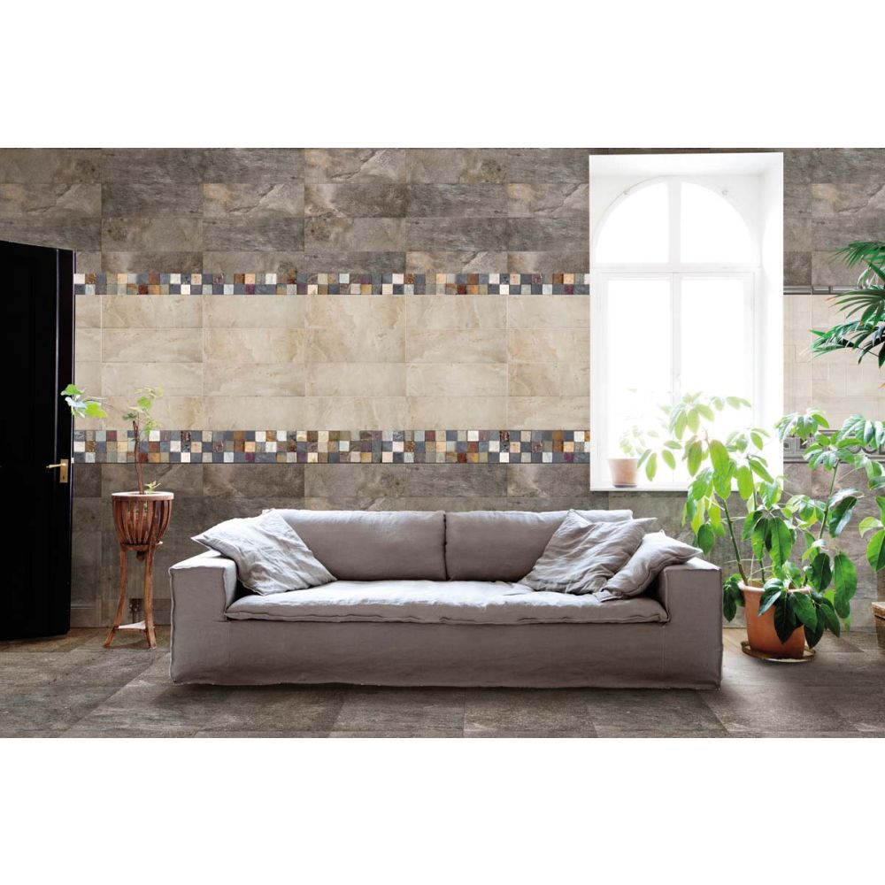 Noble Dark Stone Ceramic Tile 200x600mm