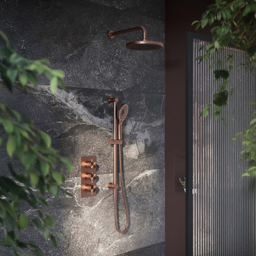 Moray Satin Bronze Concealed Valve Shower Pack Roomset