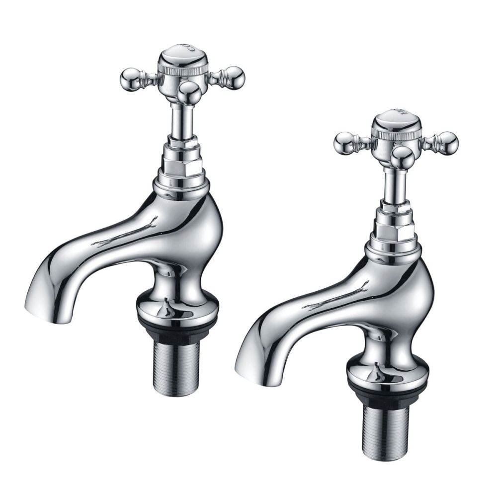 Grosvenor Chrome Pair of Bath Pillar Taps