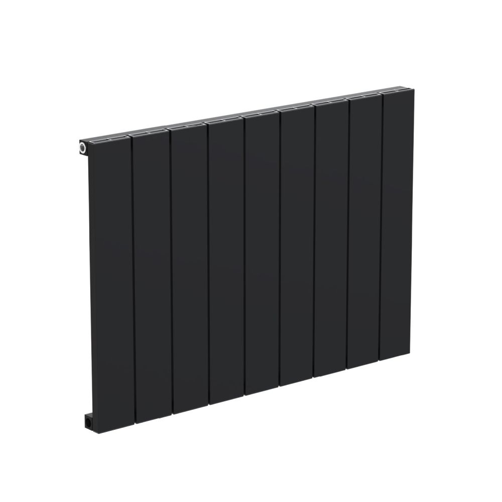 Tesoro Black Single Linear Aluminium Radiator 600x855mm
