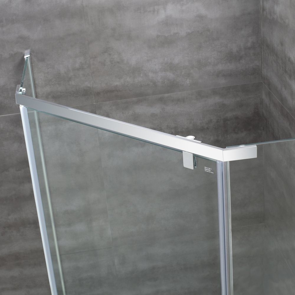 Penta Chrome Frameless Shower Enclosure 900x900mm
