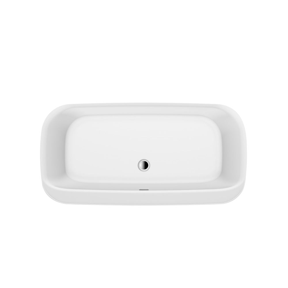 Tidal White Freestanding Acrylic Bath 1600x800mm from above