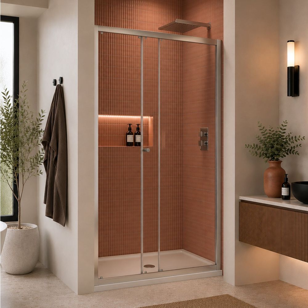 Rivar Chrome Sliding Shower Door