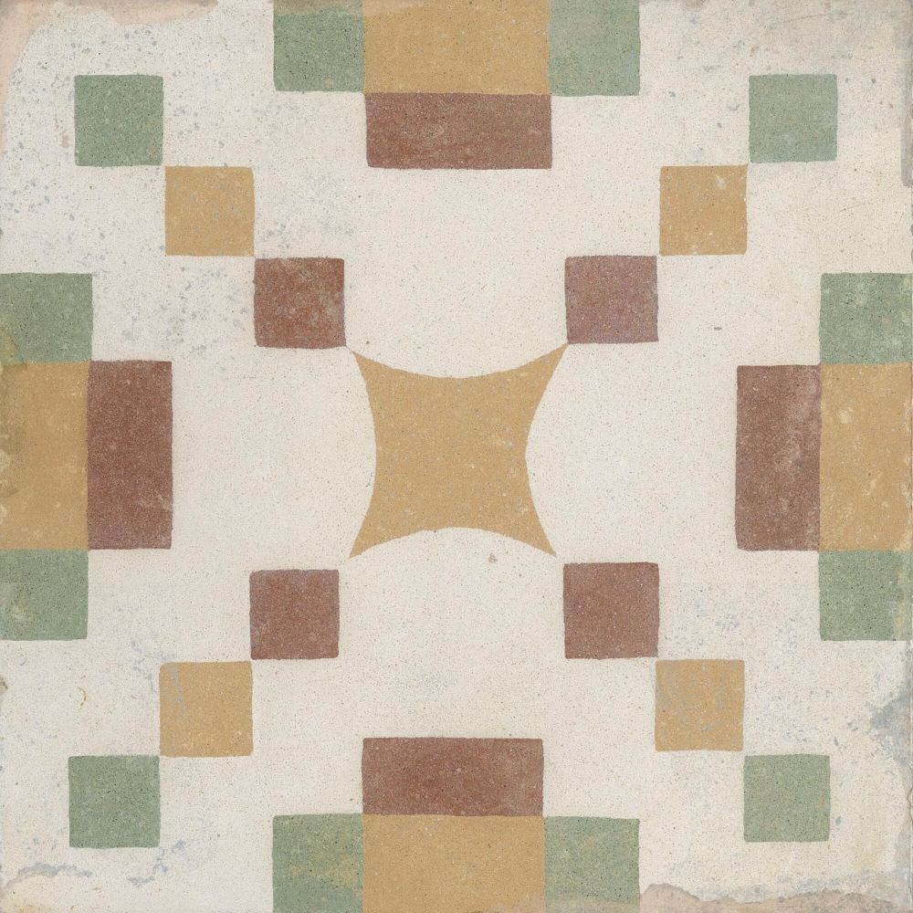 Machu Campanara Matt Porcelain Patterned Tile 223x223mm