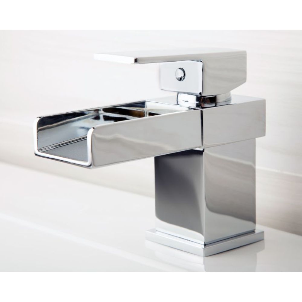 Cairo Chrome Waterfall Basin Mixer Tap - Lifestyle image 5