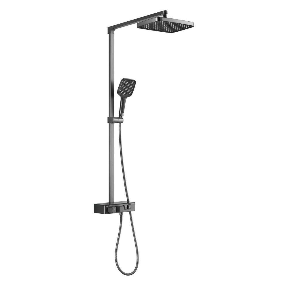 Flint Gunmetal Thermostatic Shower Pack