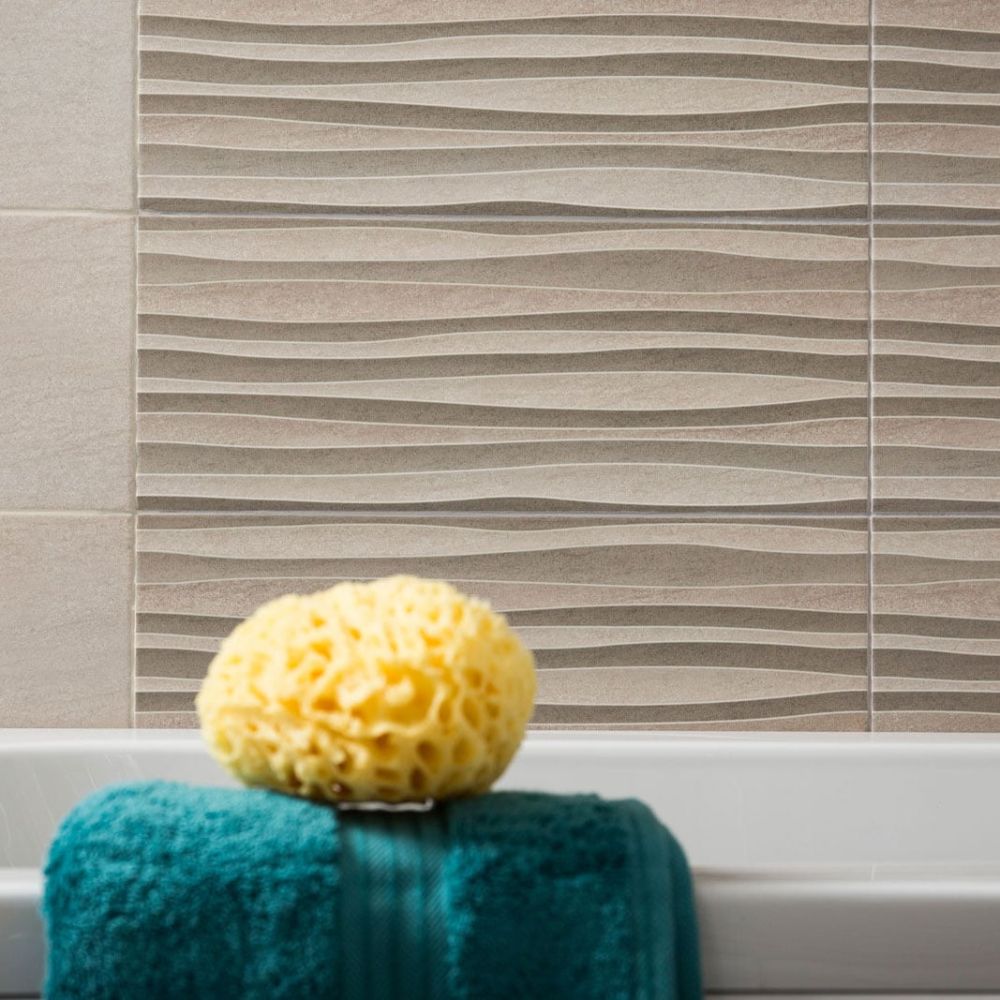 Milne Relieve Mix Gris Matt Feature Wall Tile 200mmx500mm