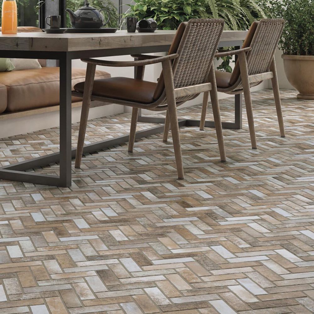 Sofia Matt Mix Herringbone Tile 600x400mm